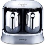 Korkmaz A861-06 Kahvekolik Twin Inox Krom Kahve Makinesi