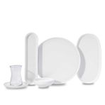 Korkmaz A8700-1 Luna Collection 25 Parça Beyaz Porselen Kahvaltı Takımı