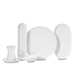 Korkmaz A8700-1 Luna Collection 26 Parça Kahvaltı Takımı Beyaz