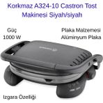 Korkmaz Castron Siyah 1800 W Tost Makinesi