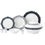 Korkmaz Eliza Collection 60 Parça Beyaz Porselen Yuvarlak Yemek Takımı 12 Kişilik
