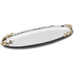 Korkmaz Flora Servis Tepsisi 43X18 cm A8735-7 - Gri