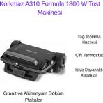Korkmaz Formula Tost Makinası Siyah Gri - Antrasit - Gri