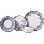 Korkmaz Iona Collection 16 Parça Çok Renkli Desenli Porselen Yemek Takımı 4 Kişilik