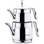 Korkmaz Nostaljia Midi Çaydanlık Takımı 1.6 lt - Inox - 2,5 L