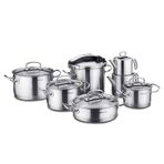 Korkmaz Proline Gri 26 cm 14 Parça Hiper Set Çelik Çeyiz Seti