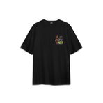 Korku Filmi Halloween Chucky Freddy Movie Film Sırt Ön Baskılı Oversize Tişört Unisex T-Shirt Siyah
