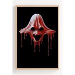 Korku Temalı Kanlı Maske Tasarımlı Çerçeveli Poster - Dekoratif Duvar Sanatı