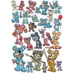 Korkunç Hayvanlar Sticker Set 2 20 Parça Telefon, Tablet, Defter, Laptop Sticker