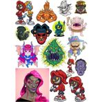 Korkunç Sticker Set 16 Parça Telefon, Tablet, Defter, Laptop Sticker