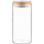 Kornea Store Bambu Kapaklı Cam Kavanoz Saklama Kabı 10,5x6 cm Balsa BLS-6510 - 10,5 x 6 cm