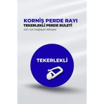 Kornişsan 100 Adet Korniş Perde Rayı Tekerlekli Perde Ruleti