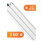 Kornişsan 3 Raylı 4,5 Metre Birinci Sınıf Polyester Kalın Perdeler için Tutucu Ray Korniş Lüks 1. Sınıf Beyaz