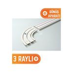 Kornişsan 3 Raylı 90 Derece Korniş Dönüş Aparatı Beyaz