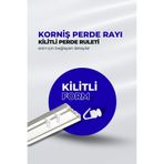 Kornişsan Kilitli Perde Ruleti Tüm Perde ve Kornişler İçin Uyumlu Dayanıklı 100 adet