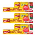 Koroplast 16'lı Pişirme Kağıdı + 3x12'li Orta Boy Fermuarlı Çanta