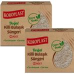 Koroplast Bulaşık Süngeri Doğal Killi 2 x 2'li - 2 Li 2 Paket