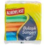 Koroplast Çift Taraflı Oluklu Bulaşık Süngeri 8'li, Çizik & İz Bırakmaz, Yağ ve Leke Çıkarıcı Mutfak Temizlik Süngeri, Tava, Tencere, Tabak, Bardak, Çatal, Bıçak, Ocak, Tezgah, Cam & Seramik Yüzeyler