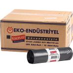 Koroplast Eko Endüstriyel Çöp Poşeti Jumbo Boy 80 x 110 cm 10 Adet x 20 Rulo - Siyah