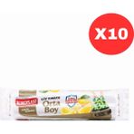 Koroplast Ekstra Güçlü Koku Hapseden Limon Kokulu, Büzgülü Orta Boy Çöp Torbası 15'li X10