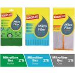 Koroplast Mikrofiber Temizlik Bezi Seti 2'li Mutfak 2'li Banyo 1'li Cam Bez Yüksek Emicilik