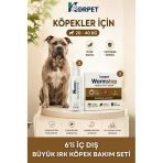 KorPet Büyük ırk 20-40kg Köpekler için 6'li İç Dış Bakım Seti Bit Pire Uzaklaştırıcı