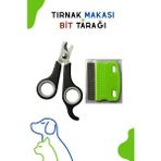 Korpet Kedi Köpek Tırnak Makası + Bit Tarağı 2'Li Profesyonel Set