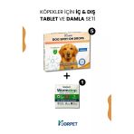 KorPet Köpekler için İç Dış Tablet Damla Bakım 2'si bir arada anti parazit bitkisel