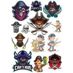 Korsan Kuru Kafa Sticker Set-5 13 Parça Telefon, Tablet, Defter, Laptop Sticker
