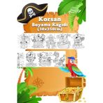 Korsan Temalı Dev Boyama Kağıdı 2,5 Metre Rulo Boyama Kağıdı - Çocuk Eğitici Boyama