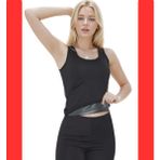 KORSEFABRİKA Trend Mood STORE Askılı Terleten Zayıflatan Termal Sauna Atlet - Siyah
