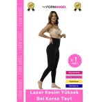 #Korsetayt 2 Beden Küçülten İz Diz Yapmayan İç Göstermeyen Lazer Kesim Yüksek Bel Korse Tayt