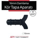 Körtapa 40 Adet Damla Sulama Boru Kurtağızı Tapa - Kör Tapa