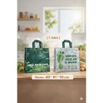 Körüklü Doğa Dostu Yeşil Alışveriş Poşeti 40x41x10cm