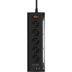 Korumalı Priz, 5'li Priz Soketi, 5x Fiş Soketi, 2x USB Girişi, 2x Type-C Girişi, Işıklı Gövd
