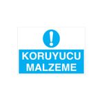 Koruyucu Malzeme Uyarı Tabelası - 70x100 Alüminyum Kompozit Panel - Dİ36