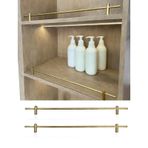 Koruyucu raflar için korkuluk, 6 paket altın metal korkuluk, raflar için - dekoratif korkuluk seti, ayakkabı rafları ve raflar için, 31 inç, korumalı
