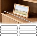 Koruyucu raflar için korkuluk, metal ray, 43 cm (8 paket): dekoratif korkuluk, ahşap raflar, mutfak dolapları, kitapçılar, ayakkabı rafları ve vitrinler için dekoratif korkuluk Barr
