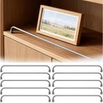 Koruyucu raflar için korkuluk, metal ray, 96,5 cm (10 paket), dekoratif korkuluk, ahşap raflar, mutfak dolapları, kitapçılar, ayakkabı rafları ve vitrinler için