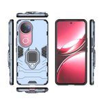 Koruyucu Vaka Vivo V50 5G Telefon Kılıfı, İnce Kılıf Standı Kickstand PC ve Tutucu ile TPU Kılıfı ile Uyumlu Akıllı telefon ince kapak kabuğu(Blu)