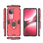 Koruyucu Vaka Vivo V50 5G Telefon Kılıfı, İnce Kılıf Standı Kickstand PC ve Tutucu ile TPU Kılıfı ile Uyumlu Akıllı telefon ince kapak kabuğu(Rosso)