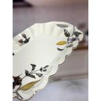 Kosava Porselen Kulplu Dikdörtgen Servis Tabağı 38/20 cm - Desenli