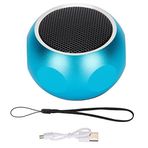 KOSDFOGE Mini Taşınabilir Bluetooth Hoparlör Sevimli Minik Kablosuz Hoparlör Duş Bisikleti Araba Seyahat için Kordon ile(Blue)