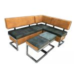 Köşe 13834Takım Mutfak C Loca Model Metal Çelik Nikelaj Kalite Kumaş Döşeme 7Otrm