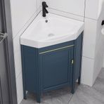 Köşe Banyo Lavabosu Depolamalı Küçük Alanlar için Kompakt Zemin Ayaklı Vanity 17 inç x 43 cm Dolap Lavabo Verimli Banyo Nizasyonu için Mükemmel