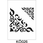 Köşe Desenler Stencil Şablon (25x25) Kö-026