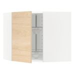 Köşe duvar dolabı, ASKERSUND açık dişbudak görünümlü, 68x60 cm, kiler raflı