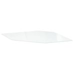 Köşe duvar dolabı rafı, cam, 68 cm