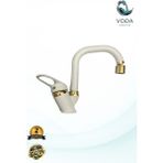Köşe Lavabo Bataryası – Beyaz Gold, Modern ve Şık Tasarım - Beyaz - Altın