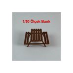 Köseoğlu 2 Adet Park Bahçe Piknik Oturma Bankı - 1/50 Ölçekli 1:50 - Figür, Maket, Minyatür